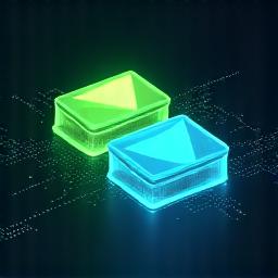 Abstract representation of two tokens swapping